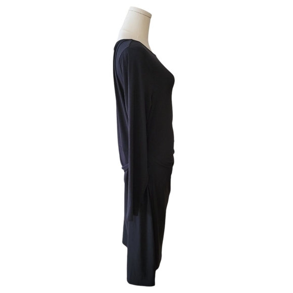 NWT Lands End Black Faux Wrap Dress Size Large 14-16 - Picture 4 of 6